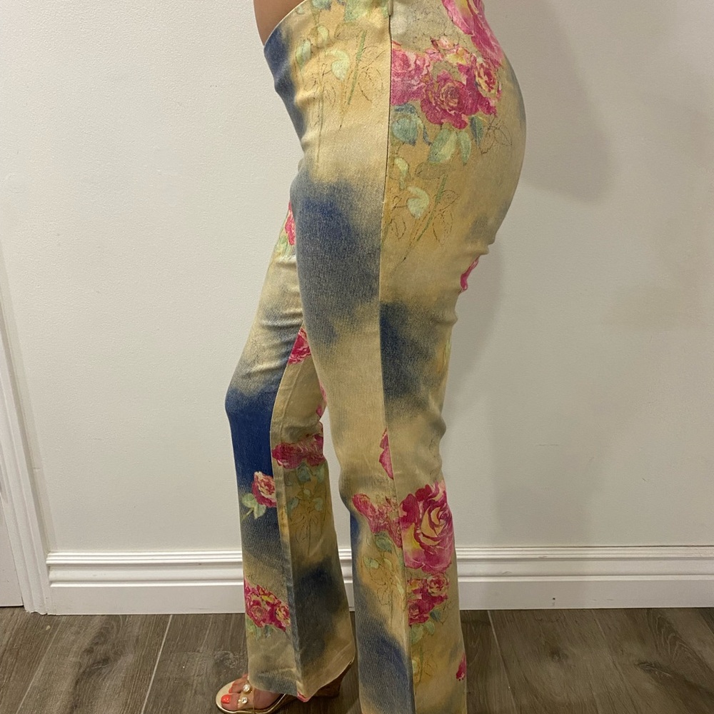 Vintage La Vore Rose Print Pants - Picture 5 of 15